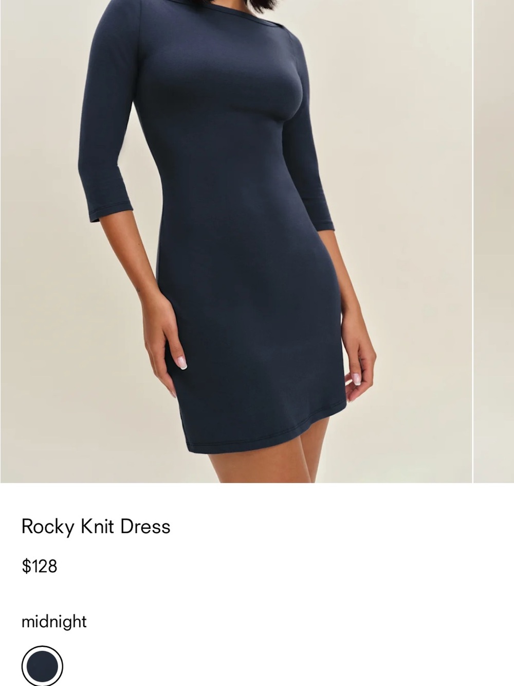 Reformation Rocky Knit Dress - Midnight Navy